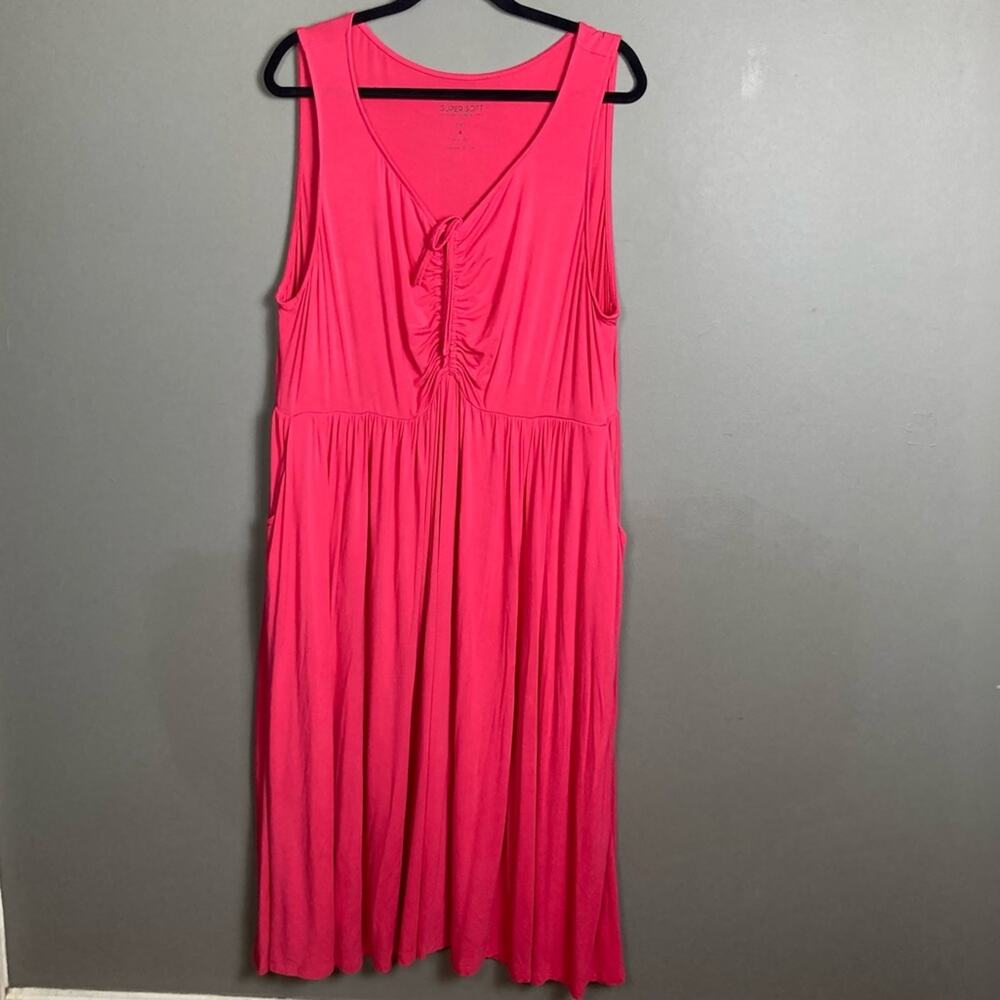 Torrid maxi dress 4x pink tiered Super Soft tank summer comfy luxurious